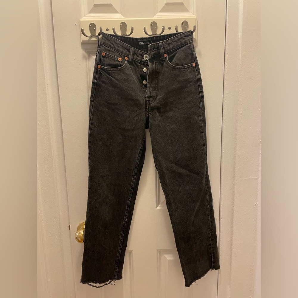 ZARA black denim wash jean